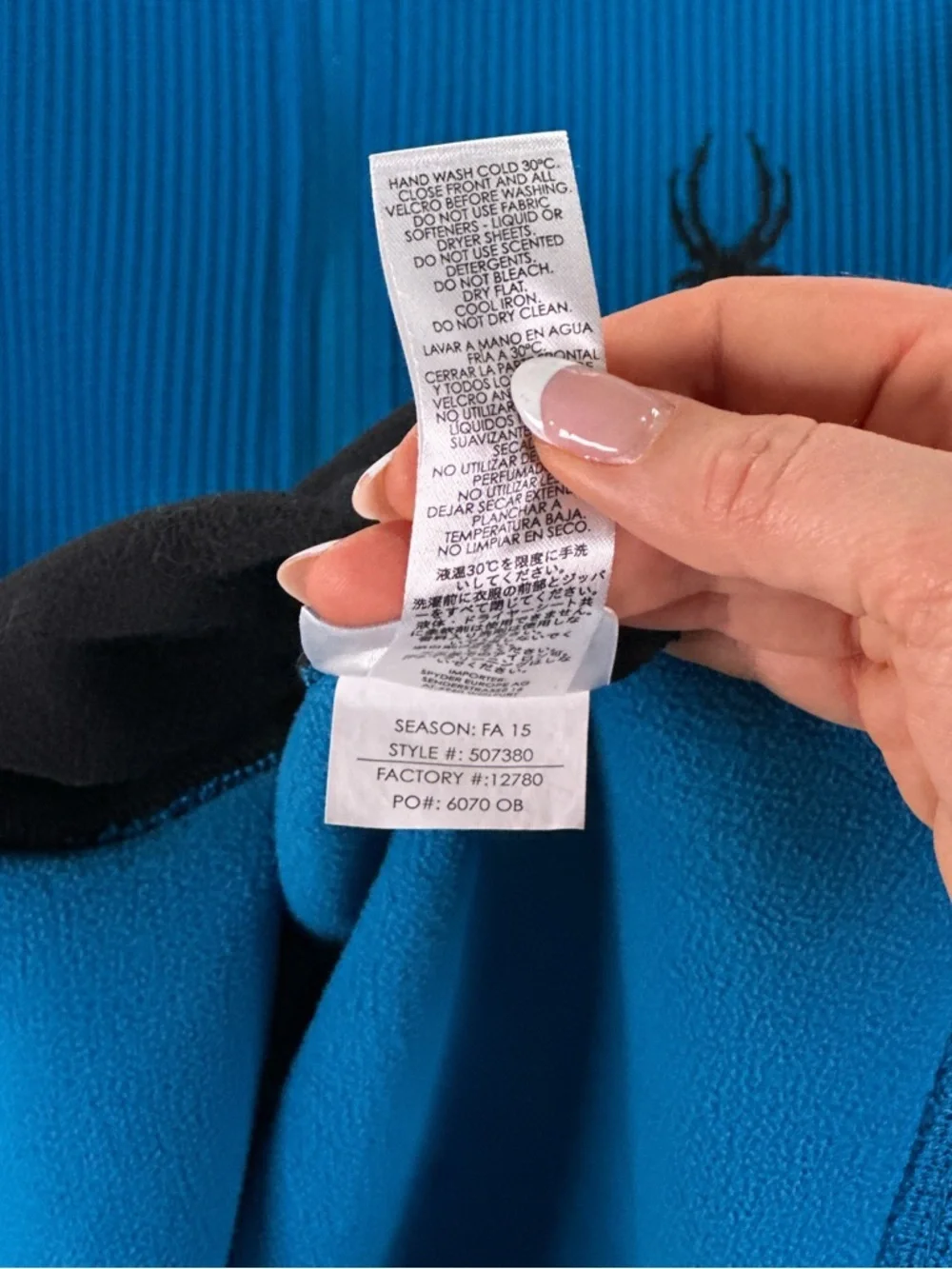 Spyder Outbound Half Zip Core Sweater Mock Neck Knit Fleece Blue Black Mens M